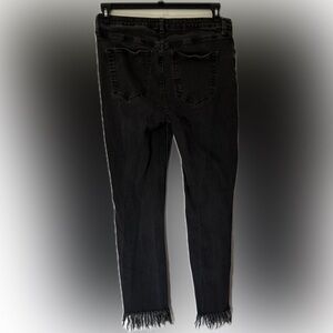 Free People We the Free Black Distressed Women's Skinny Jeans